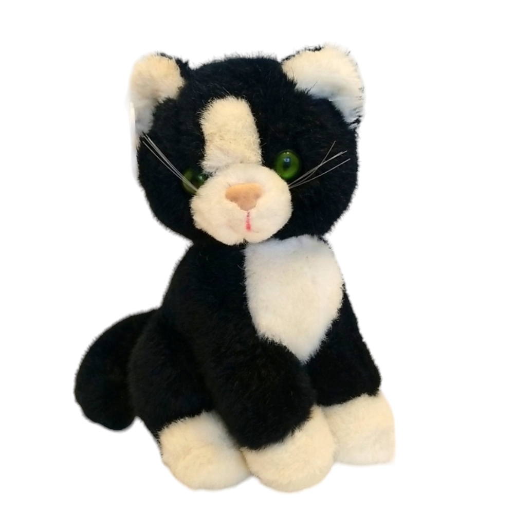 Vintage Russ Black/White Cat Kitten Sasha Plush